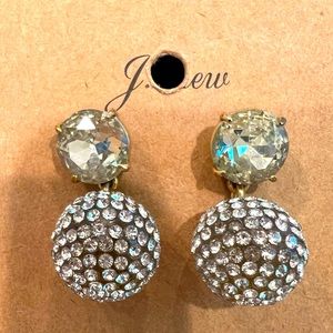 J Crew New Crystal Dangle Earring-gold tone Hypoallergenic Classy Party Wedding